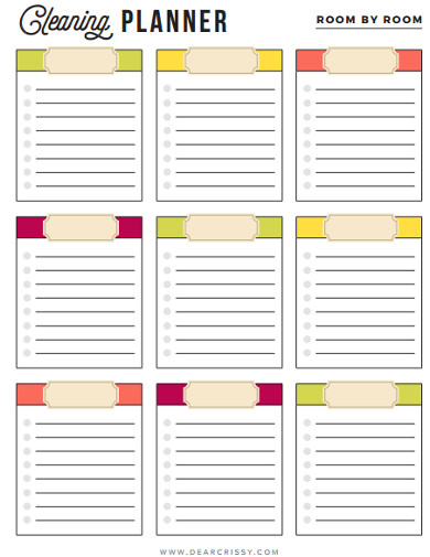 6+ Cleaning Planner Templates - PDF