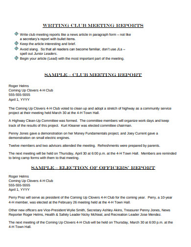 Meeting report out template image