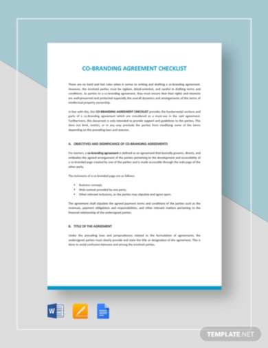 co-branding-agreement-checklist-template