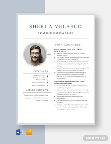 college-basketball-coach-resume-template