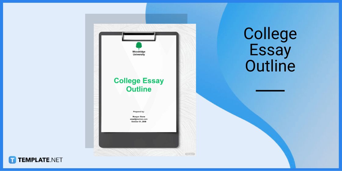 college essay outline template