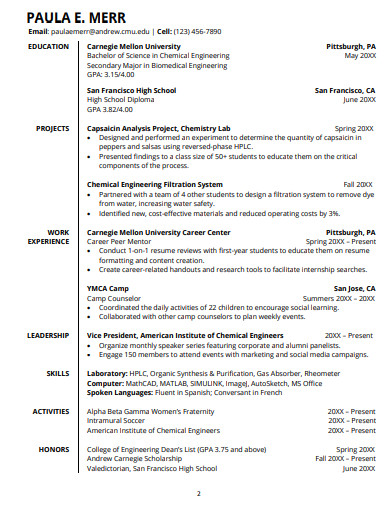 14+ College Graduate Resume Templates in Word | Pages | PSD | PDF