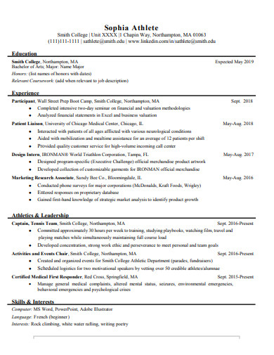 best resume templates free download college