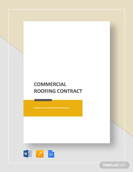 commercial roofing contract template