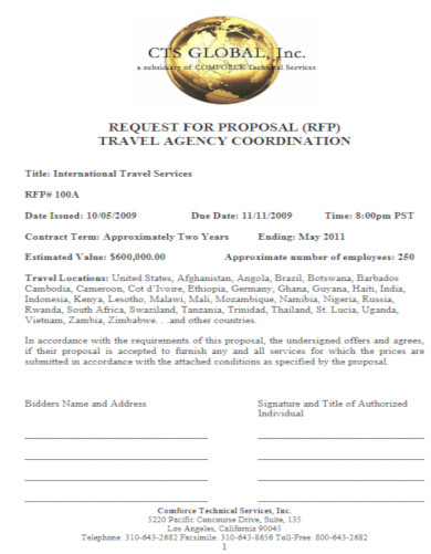 10+ Travel Agency Proposal Template - PDF, Word