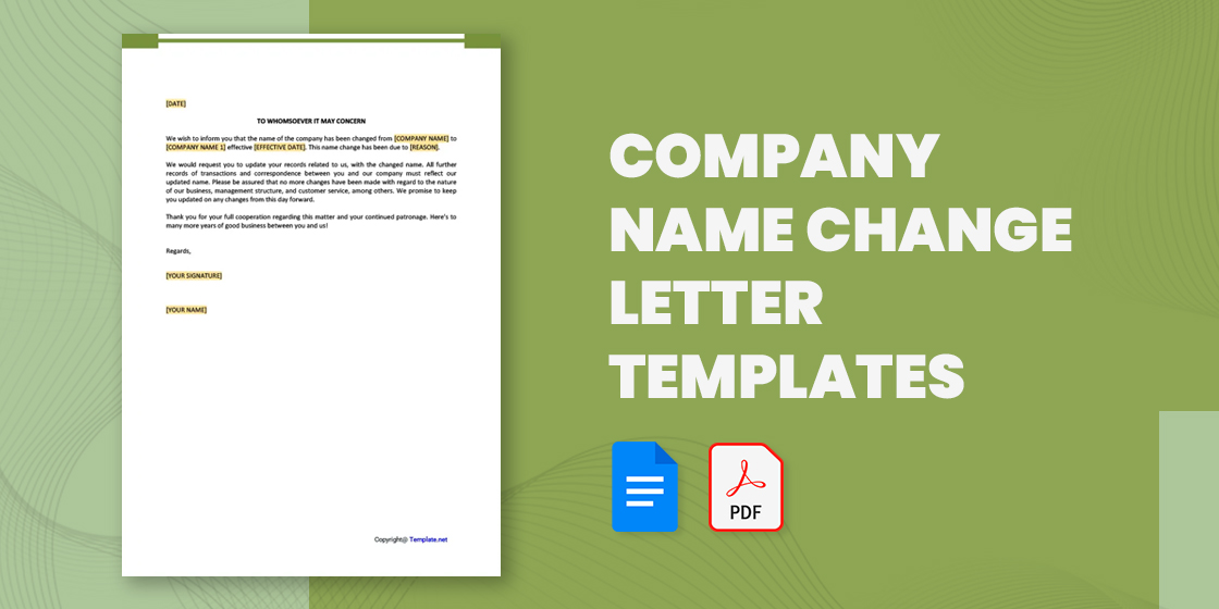 Name Change Letter Template