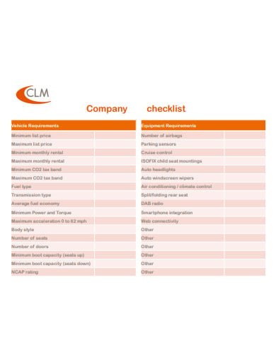 company-vehicle-checklist-format