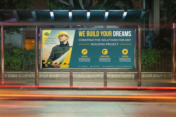 construction business billboard template sample
