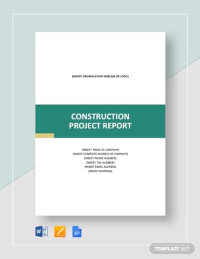construction project report template