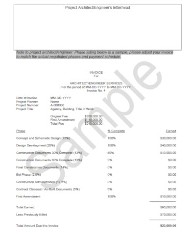 construction proposal invoice template