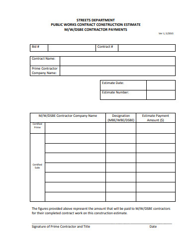 20 FREE Construction Estimate Templates Google Docs Google Sheets 