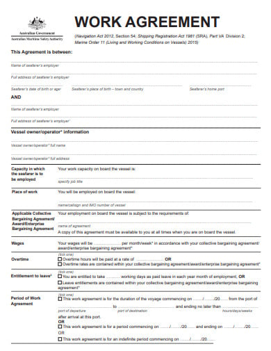 contract work agreement template