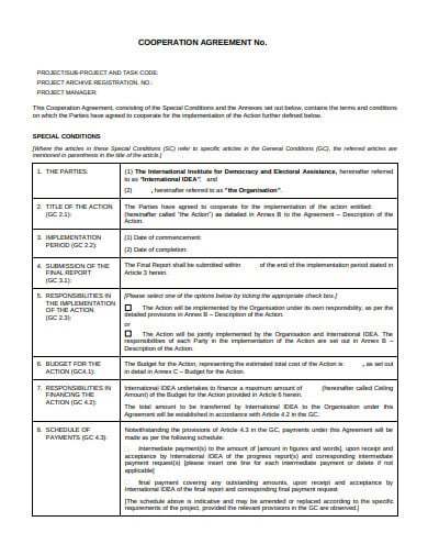 cooperation agreement format