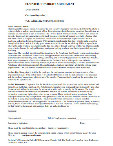 copyright agreement template