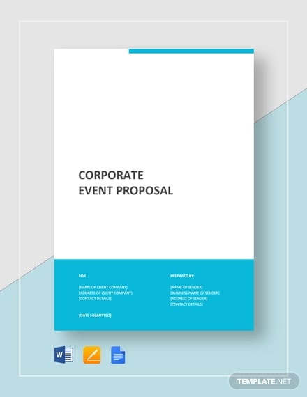 corporate business event proposal layout