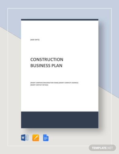 corporate construction business plan template