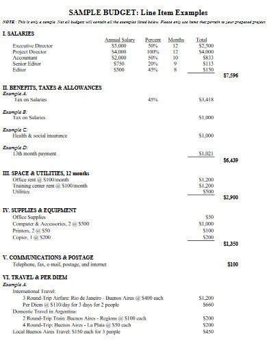 corporate small business budget template