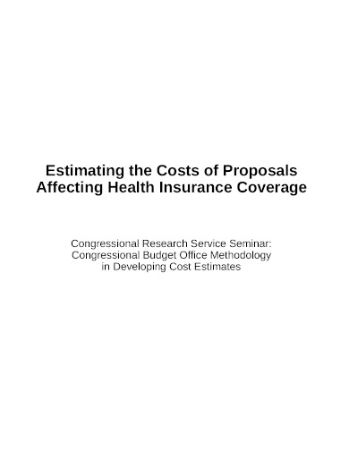 cost estimate proposal in pdf