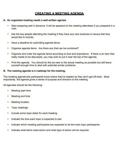 creating meeting agenda in pdf