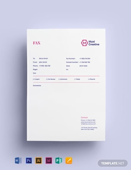 creative agency fax paper template