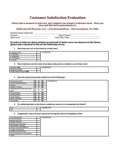 7+ Customer Evaluation Form Templates - PDF | Free & Premium Templates