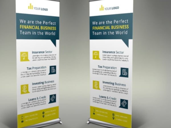 customizable financial roll up banner template