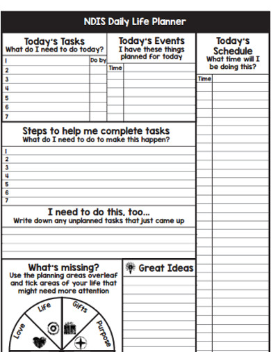 daily life planner templates