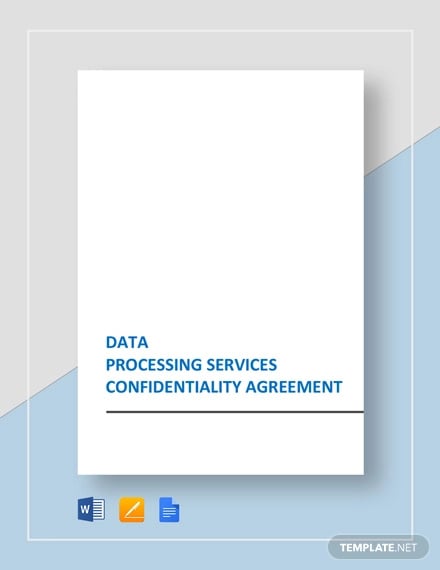 data processing services confidentiality agreement template