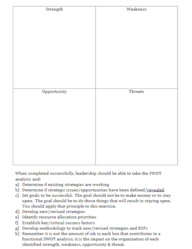 detailed hospital swot analysis template