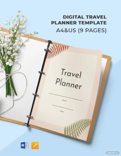 digital travel planner template