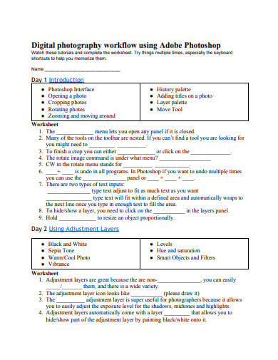 digital photography workflow in pdf