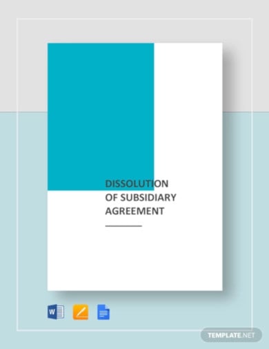 dissolution-of-subsidiary-agreement-template