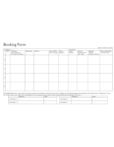editable travel agency form template