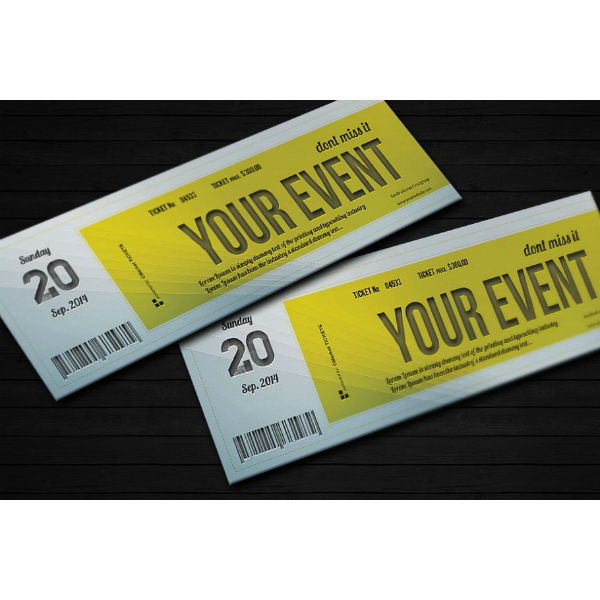 elegant engraved event ticket sample template