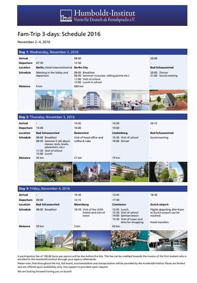 travel network schedule