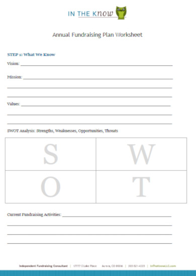 10+ Fundraiser Worksheet Templates - PDF