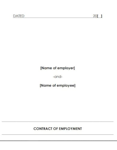 elegant job contract template