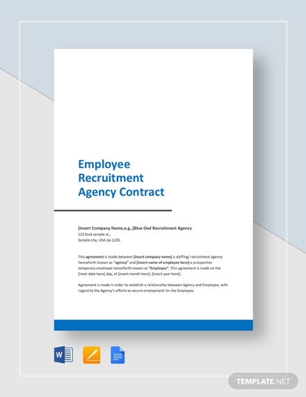 employee recruitment agency contract format