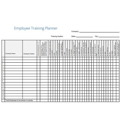 employee-training-planner-template