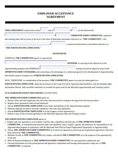 employer-acceptance-agreement-sample