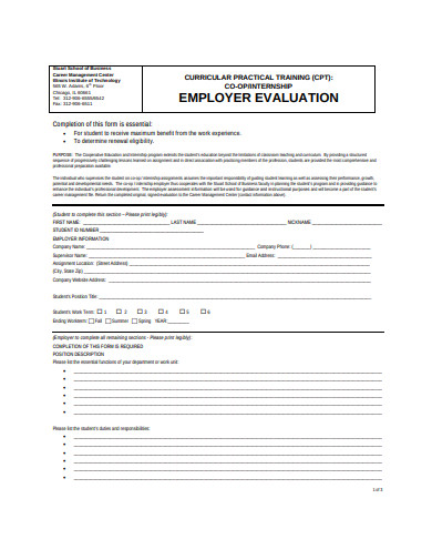 18+ Employer Evaluation Templates - PDF