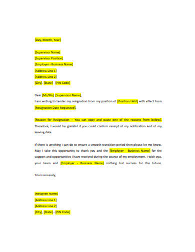 15+ Best Resignation Letter Templates in Google Docs | Word | Pages | PDF