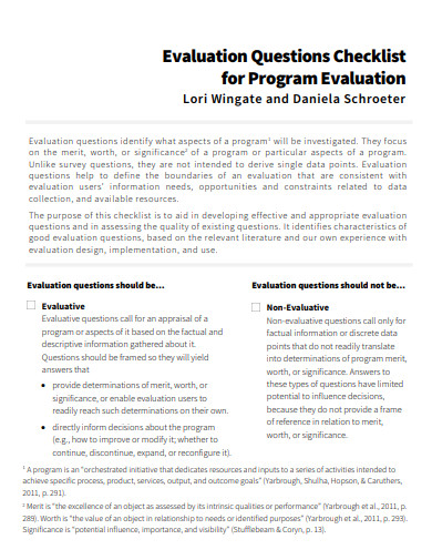 23+ Evaluation Checklist Templates - Google Docs, Word, Pages, PDF