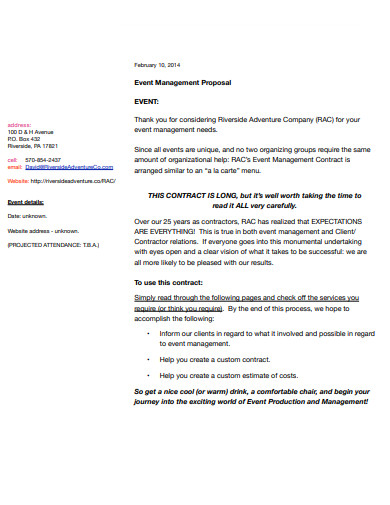 9 Event Planner Contract Templates In PDF DOC