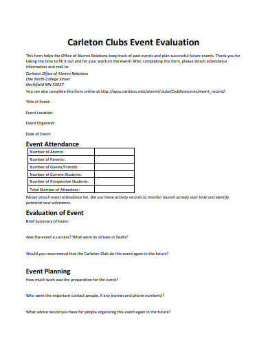 event evaluation in pdf