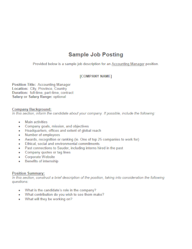 fascinating job posting template