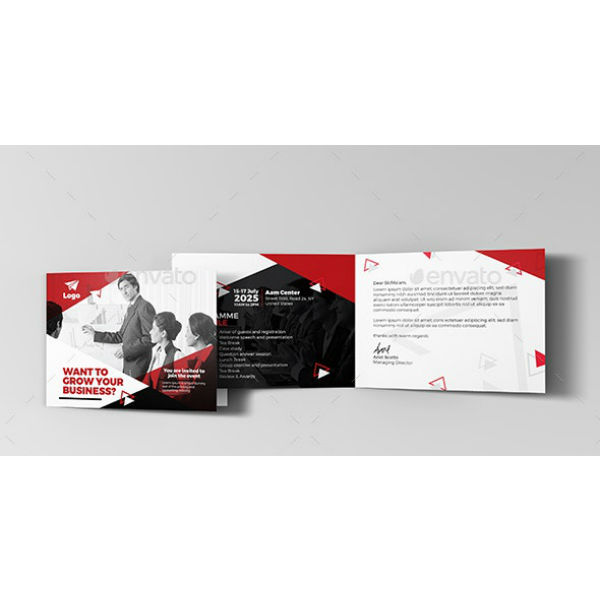 financial conference invitation card template
