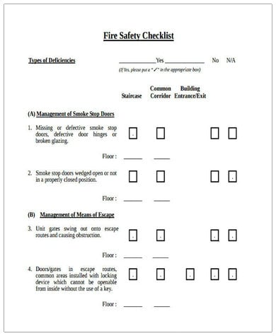 fire safety checklist2