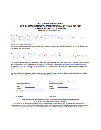 16 Declaration Agreement Templates Pdf 4577