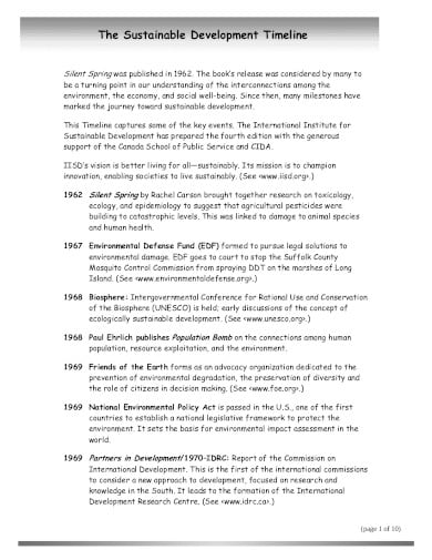 formal development timeline in pdf